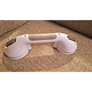 Carex Suction Shower Grab Bar – 12” Ultra Grip Shower Handle - Dual Locking Grab